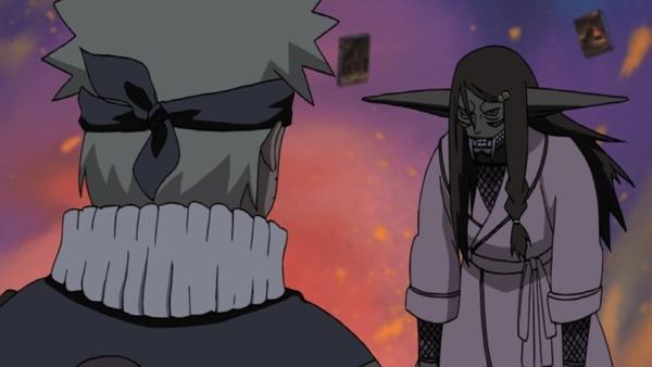 Naruto finds that Yakumo has put Kurenai in a desperate situation